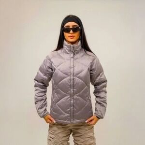 The North Face |‎ Goose Down 550 Silver Quilted Puffer Jacket, size XS